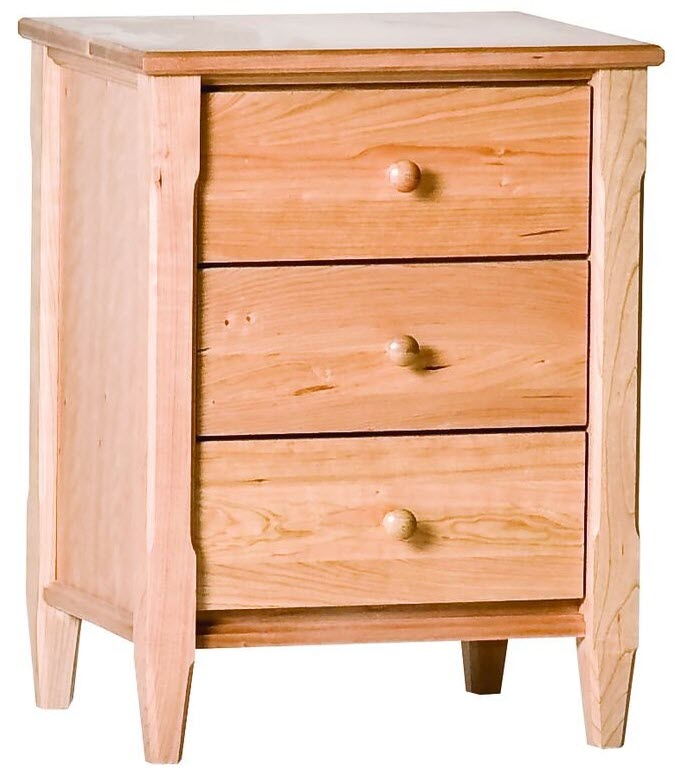 Shaker 3 Drawer Nightstand