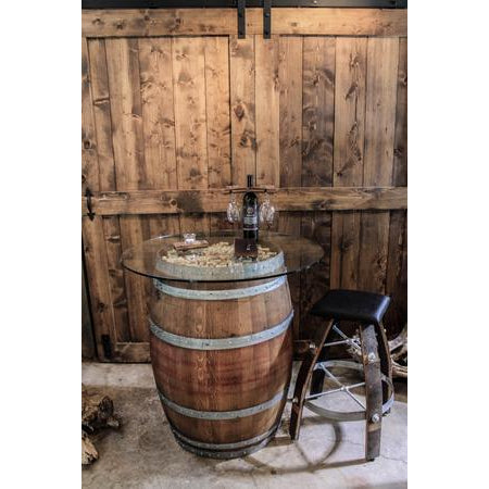 Wine Barrel Bar Table